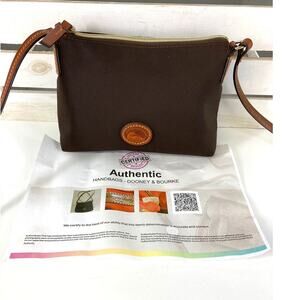 DOONEY & BOURKE SMALL CANVAS, LEATHER WOMENS CROSSBODY BAG